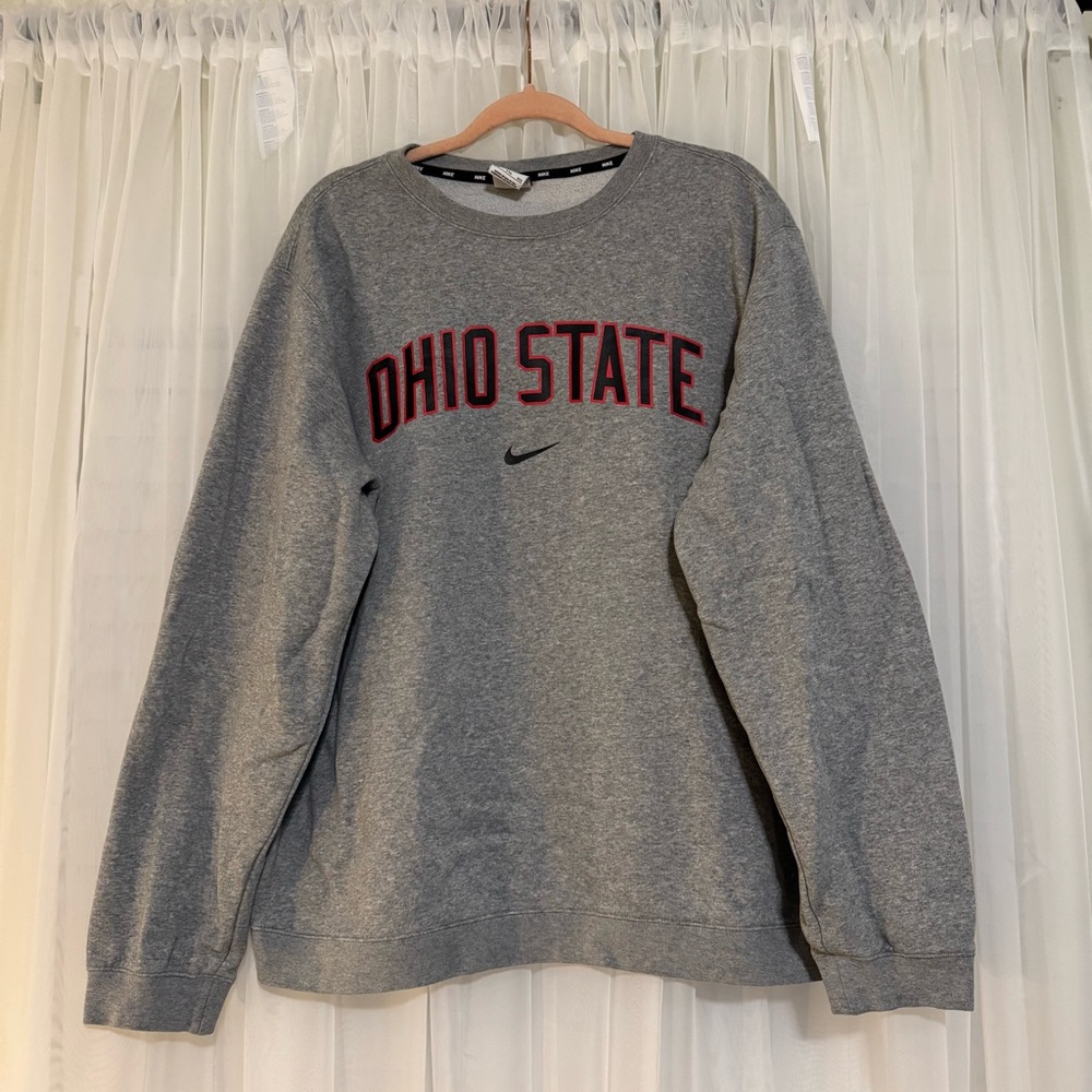 Nike Ohio State Gray Crew Neck Sweater